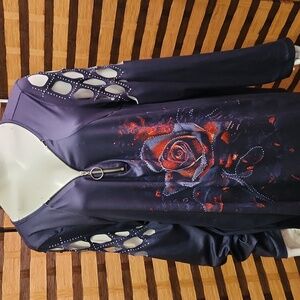 Custom nwot made bling stretch top